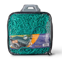 Filet pour remorque 2 × 3,5 m – filet de recouvrement sans nœuds avec mailles, corde de bord renforcée et élastique intégré