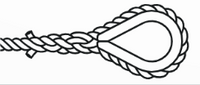 Cosse cœur inox 10mm, pour renforcer l'œil (la boucle) d'un cordage ou d'un câble inox