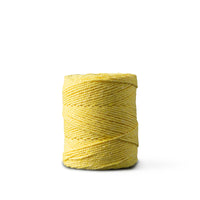 Corde macramé 1 mm – jaune – 65 m – coton recyclé double retors