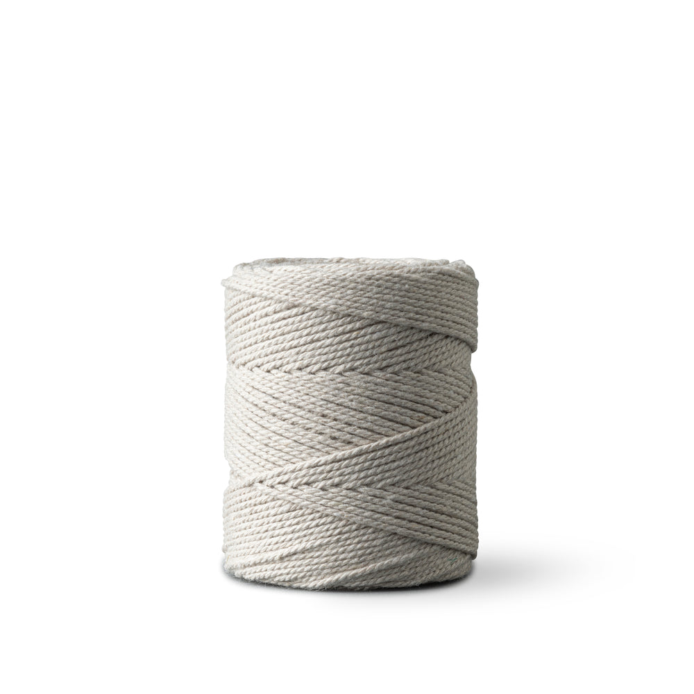 Corde macramé 1 mm – sable – 65 m – coton recyclé double retors
