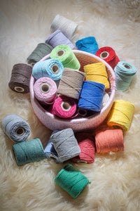 Corde macramé 1 mm – violet clair – 65 m – coton recyclé double retors