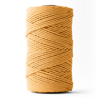 Corde macramé 3 mm – moutarde – 120 m – coton recyclé double retors