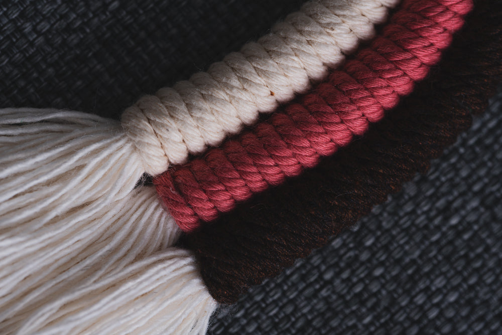 Corde macramé 3 mm – rouge – 120 m – coton recyclé double retors