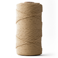 Corde macramé 3 mm – marron – 120 m – coton recyclé simple torsion