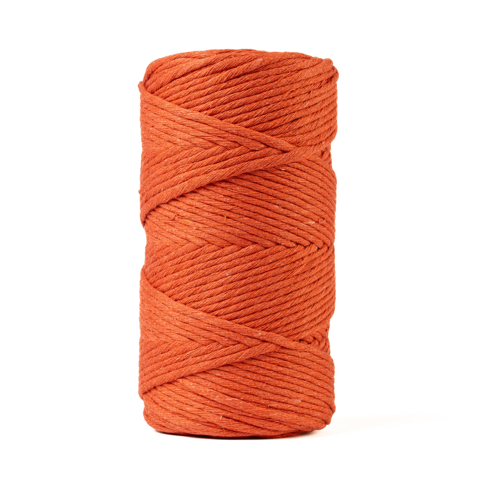 Corde macramé 3 mm – terre cuite – 120 m – coton recyclé simple torsion
