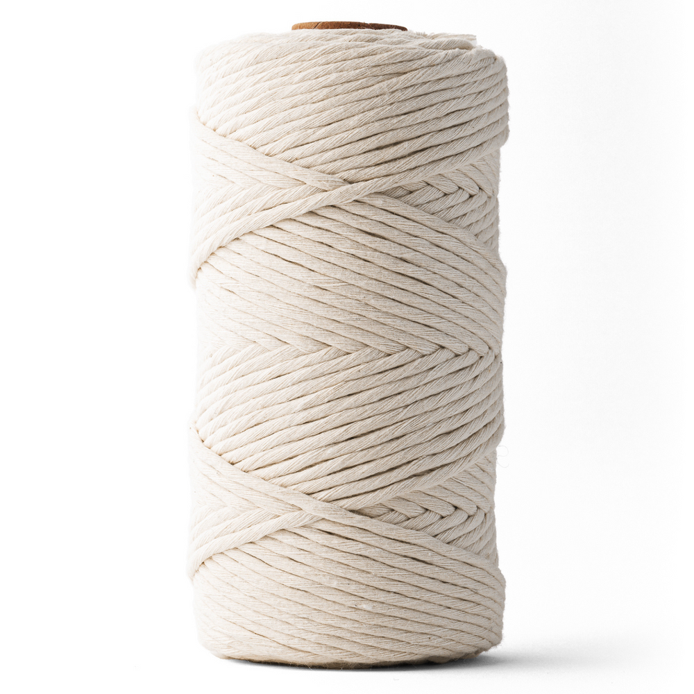 Corde macramé 3 mm – blanc cassé – 120 m – coton recyclé simple torsion