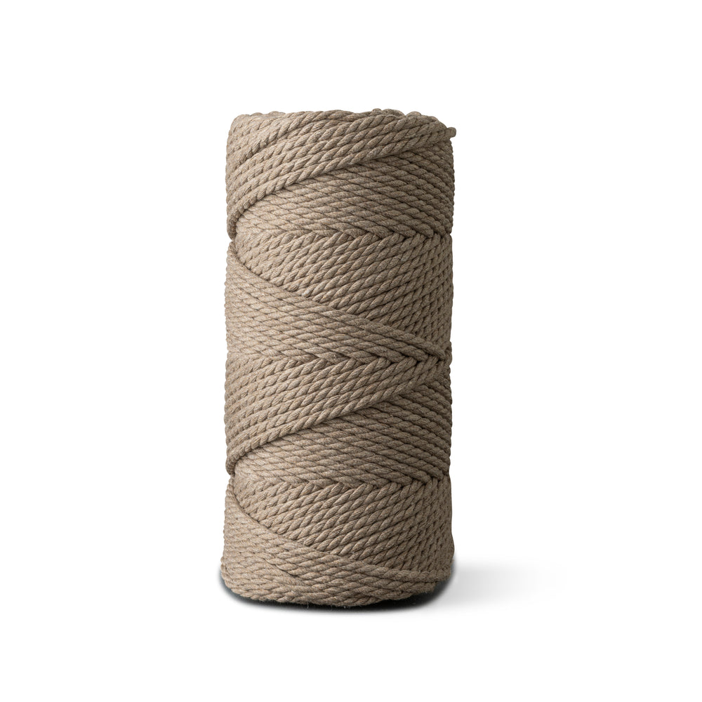 Corde macramé 5 mm – marron – 100 m – coton recyclé double retors