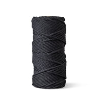 Corde macramé 5 mm – noire – 100 m – coton recyclé double retors