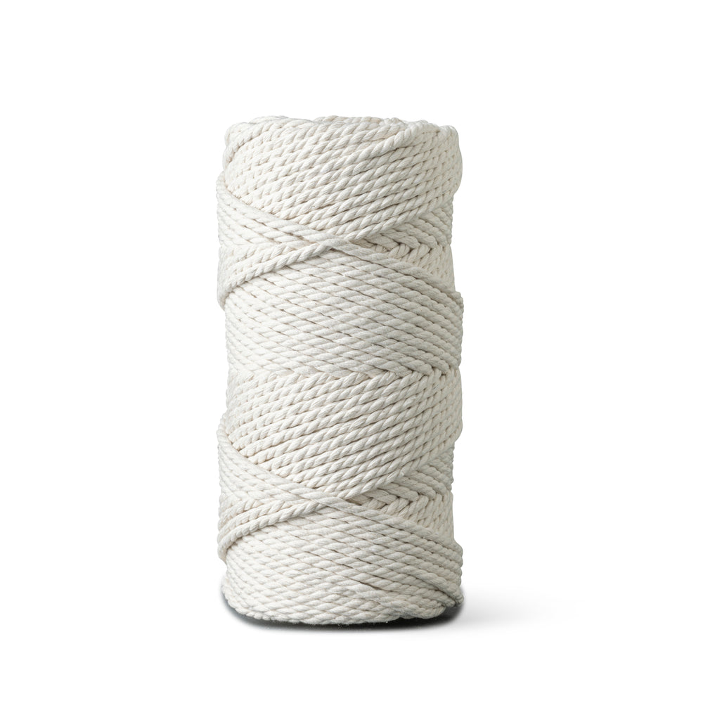 Corde macramé 5 mm – écru – 100 m – coton recyclé double retors