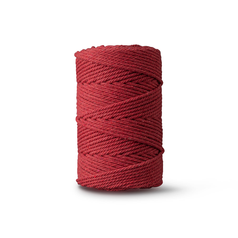 Corde macramé 2 mm – bordeaux – 70 m – coton recyclé double retors