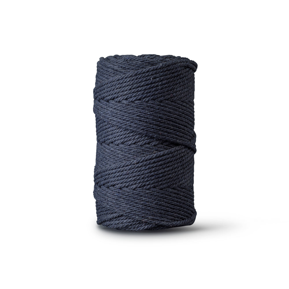 Corde macramé 2 mm – bleu marine – 70 m – coton recyclé double retors
