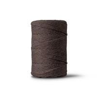 Corde macramé 2 mm – marron chocolat – 70 m – coton recyclé double retors