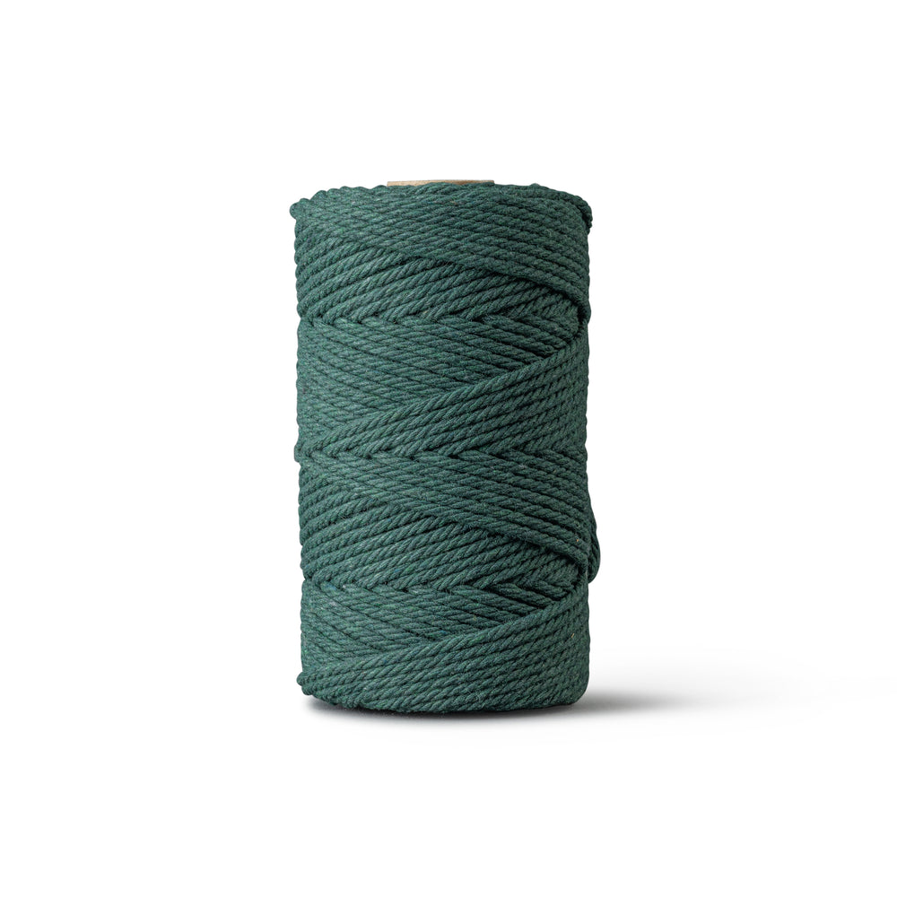 Corde macramé 2 mm – velours vert – 70 m – coton recyclé double retors
