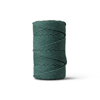 Corde macramé 2 mm – velours vert – 70 m – coton recyclé double retors