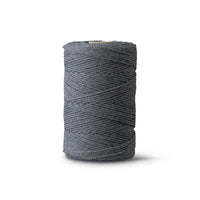 Corde macramé 2 mm – gris graphite – 70 m – coton recyclé double retors