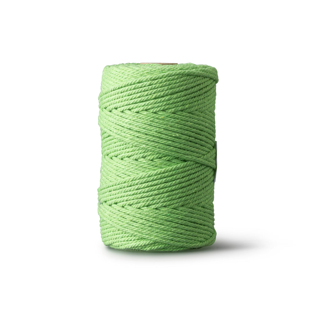 Corde macramé 2 mm – vert clair – 70 m – coton recyclé double retors