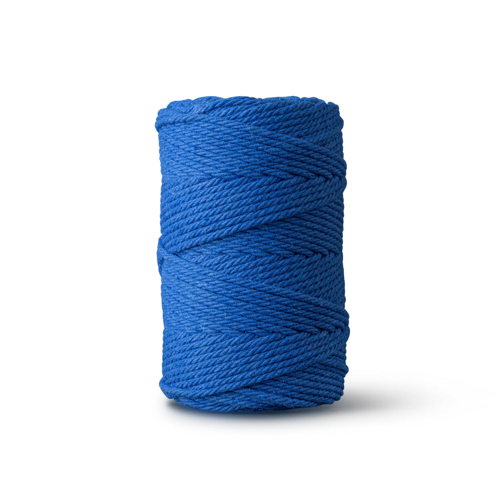 Corde macramé 2 mm – bleu roi – 70 m – coton recyclé double retors