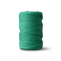 Corde macramé 2 mm – vert moyen – 70 m – coton recyclé double retors