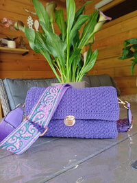 Corde macramé 2 mm – violet – 70 m – coton recyclé double retors