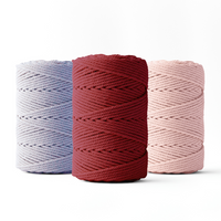 Corde macramé 2 mm – rose – 70 m – coton recyclé double retors
