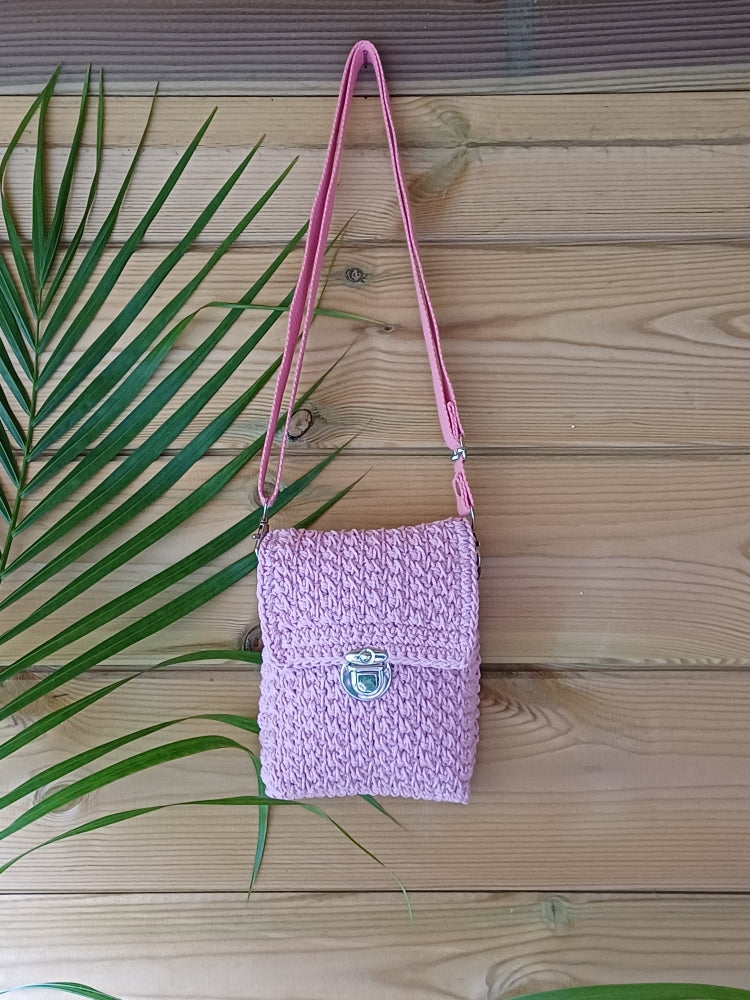 Corde macramé 2 mm – rose – 70 m – coton recyclé double retors