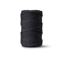 Corde macramé 2 mm – noire – 70 m – coton recyclé double retors