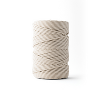 Corde en coton tressé 3 mm – naturel – 160 m – coton naturel recyclé