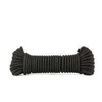 Corde en coton tressé 6 mm – noir – 20 m – coton naturel recyclé