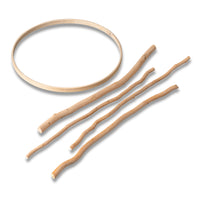 Bâtons et anneau en bambou pour macramé - Ensemble de 5 pièces