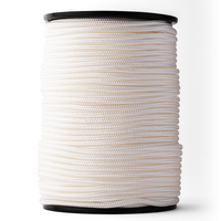 Corde en nylon 5 mm – blanche – 100 m – cordon tressé en polyamide