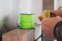 Corde en polyester 1 mm – vert fluo – 2 x 100 m – résistante aux intempéries et durable