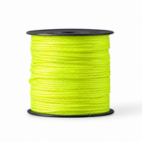 Corde nylon 1,5mm - jaune fluo - 70m - polyamide tressé pour maçonnerie et jardinage