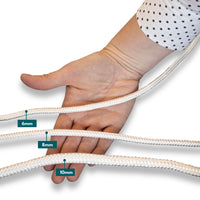 Diktefoto gevlochten nylontouw of polyamide touw 6mm, 8mm of 10mm