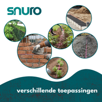 Fluoroze metselkoord of richttouw in gebruik