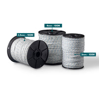 Cordon de démarrage en polyester 4 mm – 100 m – cordon lanceur tressé et imprégné