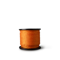 Corde torsadée en polypropylène 6 mm – 100 mètres – orange – sur bobine