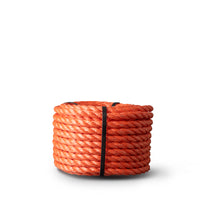 Corde torsadée en polypropylène 14 mm – 20 mètres – orange – sur mini rouleau