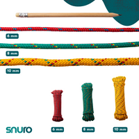 Corde en polypropylène 6 mm – 20 m – couleurs mélangées – corde tressée légère polyvalente