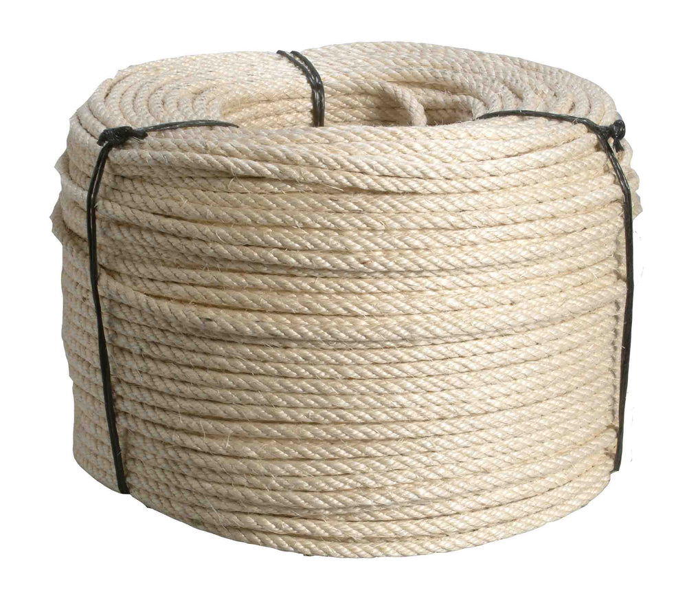 Corde en sisal 16 mm - 220 m - torsadée naturellement - pour bricolage, animaux et reconstitution historique