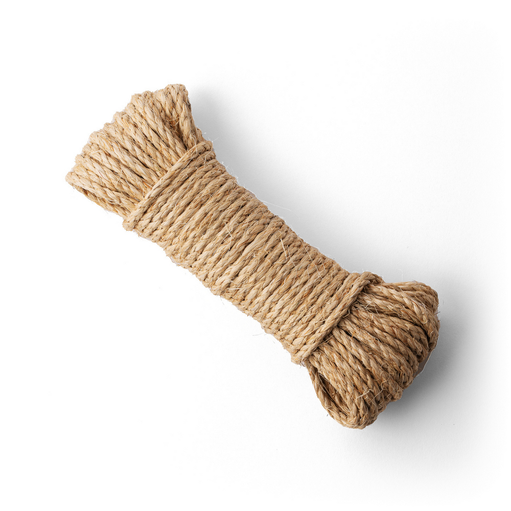 Corde en sisal 8 mm – 20 m – torsadée naturellement – pour chats, animaux et décoration