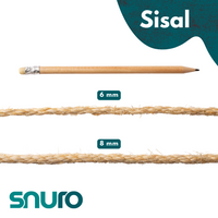 Corde en sisal 8 mm – 50 m – torsadée naturellement – pour chats, animaux et décoration