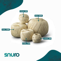 Ficelle de sisal 3 mm – 180 m – corde d'arrimage naturelle à 3 fils pour jardin et scouts
