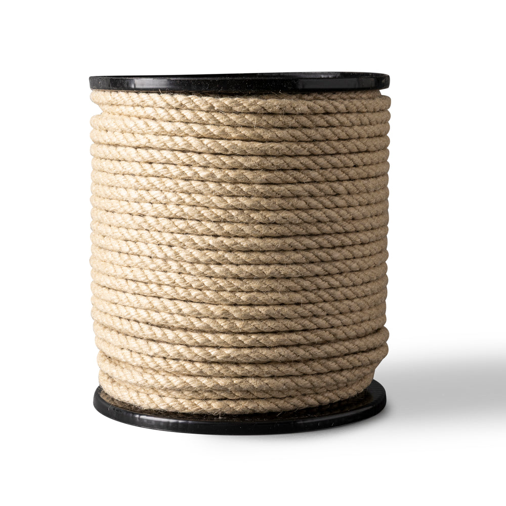 Corde en chanvre synthétique 8 mm – 100 m – pour balançoires, jardin et décoration – aspect naturel