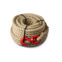 Corde en chanvre synthétique 20 mm – 25 m – avec crochet pivotant – pour théâtre, extérieur et décoration