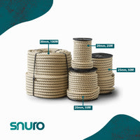 Corde en chanvre synthétique 20 mm – 25 m – pour balançoires, jardin et décoration – aspect naturel